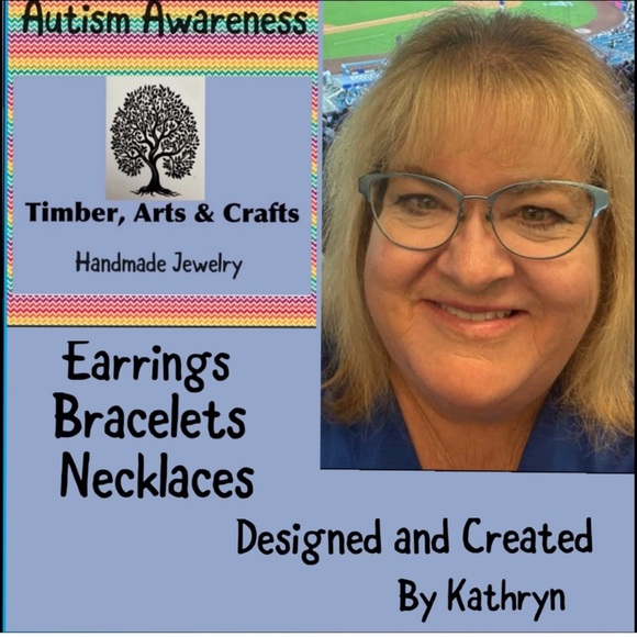 Autism Awareness Resin Teardrop Pendant With Dried Flowers & Autism Cros… - Picture 5 of 10